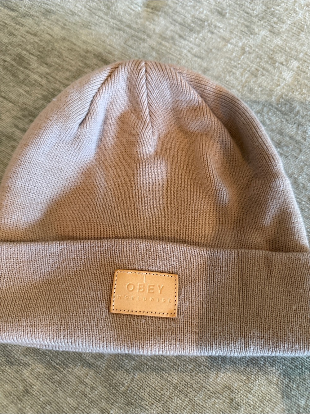 Obey winter hat in dusty rose color. Never worn!